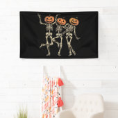 Skeleton Halloween Pumpkin Fall Spooky Jahreszeit Banner (Insitu)