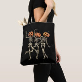 Skeleton Halloween Pumpkin Fall Spooky Jahreszeit Tasche (Von Nahem)
