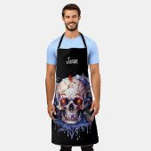 Skeleton Halloween-Schürze Schürze (Getragen)
