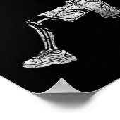 Skeleton Halloween Sketll Player Sketller Dunking Poster (Ecke)
