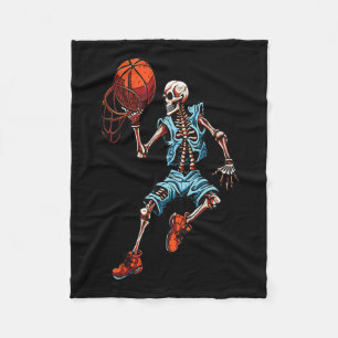 Skeleton Halloween Spooky Dunking Skull-Kostüm Fleecedecke