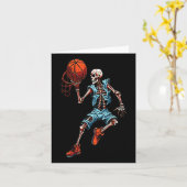 Skeleton Halloween Spooky Dunking Skull-Kostüm Karte (Gelbe Blume)