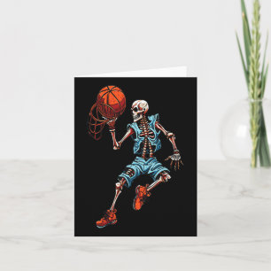 Skeleton Halloween Spooky Dunking Skull-Kostüm Karte