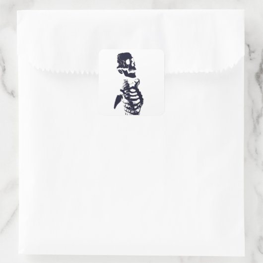 SKELETON HALLOWEEN SQUARE STICKERS (Tasche)