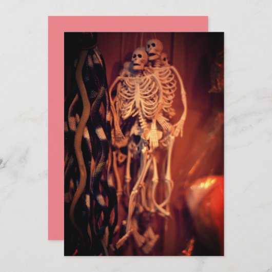 Skeleton Halloween Tivoli View Save The Date (Vorne/Hinten)