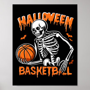 Skeleton Halloween Trick oder Trete Poster