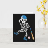 Skeleton Halloween Vintag Baseball Playing Karte (Gelbe Blume)