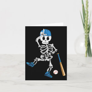 Skeleton Halloween Vintag Baseball Playing Karte