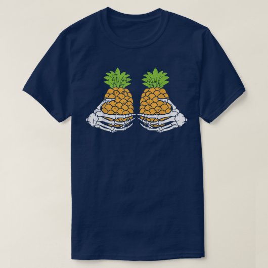 Skeleton Hand Ananas Bra Kostüm SonnenHallowee T-Shirt (Design vorne)
