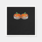 Skeleton Hand auf Brust Kürbis Halloween Frauen Serviette (Vorderseite)