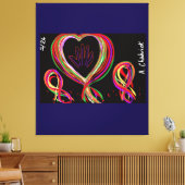 Skeleton Hand Beaded Ribbon Parade Backpack Leinwanddruck (Insitu (Wohnzimmer))