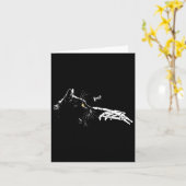 Skeleton Hand Boop Halloween Niedliche Schwarze Ka Karte (Gelbe Blume)