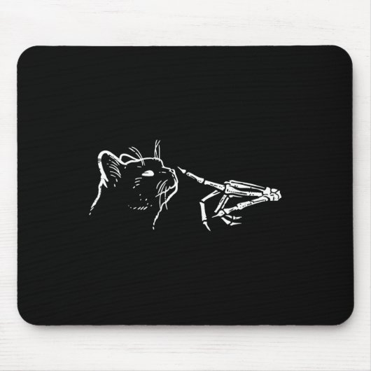 Skeleton Hand Boop Pumpkin Spookk Schwarze Mama Ha Mousepad (Vorne)