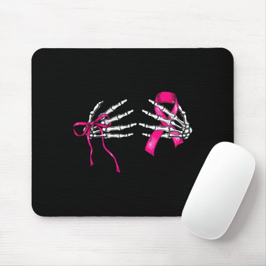 Skeleton Hand Check Your S Funny Survivor Breast C Mousepad (Mit Mouse)