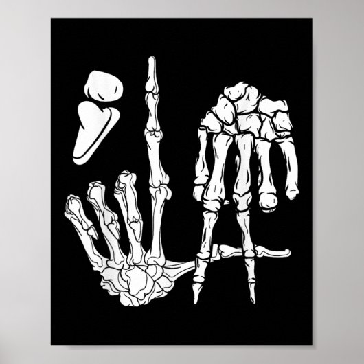 Skeleton Hand Comma La Punctuation Kamala Harris Poster (Vorne)