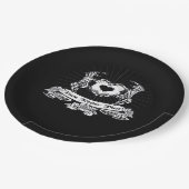 Skeleton Hand Design Classic Pappteller (Schrägansicht)