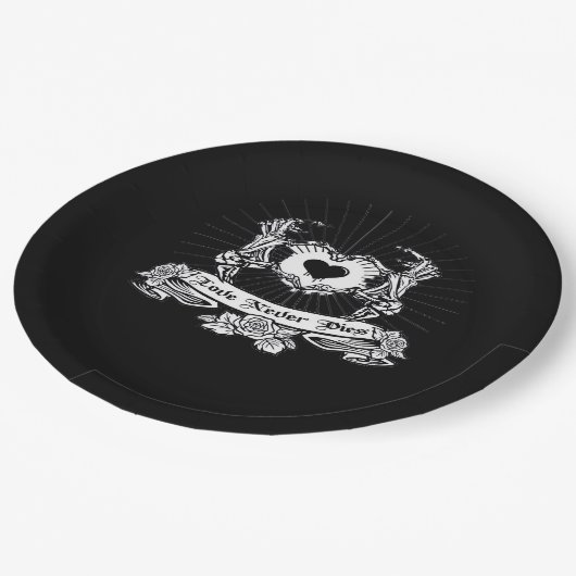 Skeleton Hand Design Classic Pappteller (Schrägansicht)