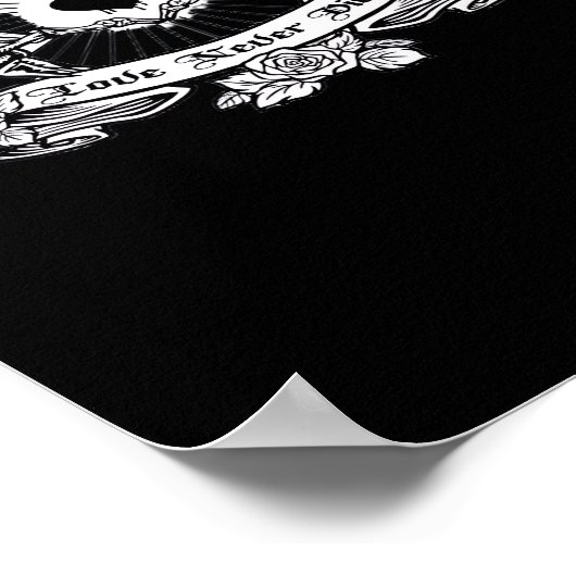 Skeleton Hand Design Classic Poster (Ecke)