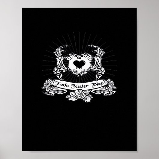 Skeleton Hand Design Classic Poster (Vorne)