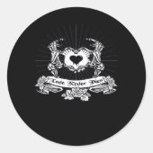 Skeleton Hand Design Classic Runder Aufkleber (Vorderseite)