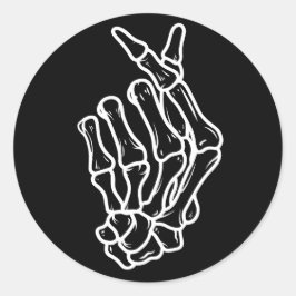 Skeleton Hand Gesture Halloween Sticker