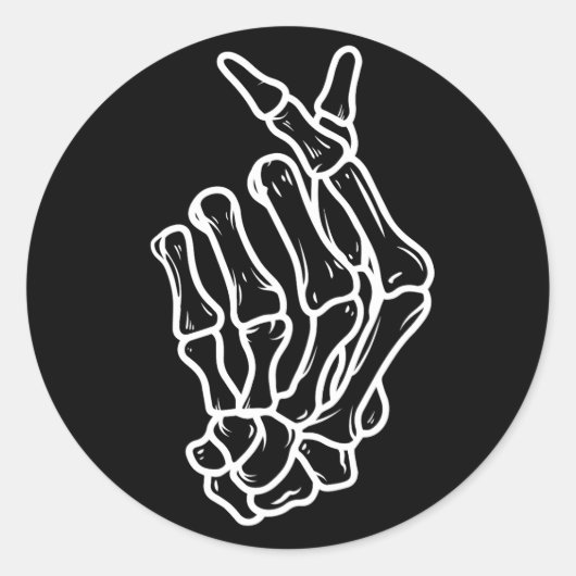 Skeleton Hand Gesture Halloween Sticker (Vorderseite)