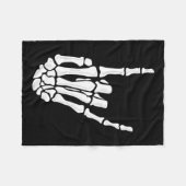 Skeleton Hand Gesture - Rock Skeleton Hand - Hallo Fleecedecke (Vorderseite (Horizontal))