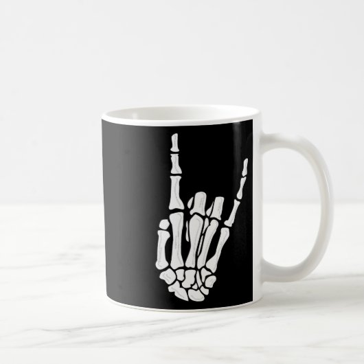 Skeleton Hand Gesture - Rock Skeleton Hand - Hallo Kaffeetasse (Rechts)