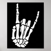 Skeleton Hand Gesture - Rock Skeleton Hand - Hallo Poster (Vorne)