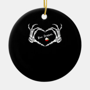 Skeleton Hand Heart Boo Season Classic Keramik Ornament