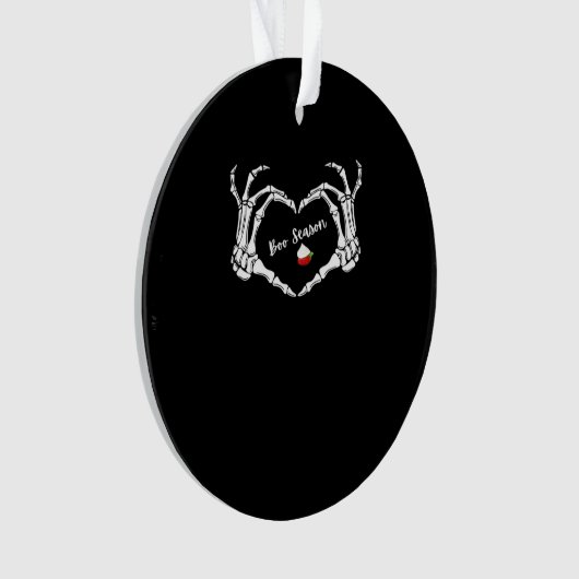 Skeleton Hand Heart Boo Season Classic Ornament (Vorderseite)