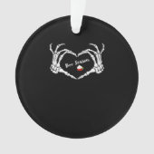 Skeleton Hand Heart Boo Season Classic Ornament (Vorderseite)