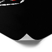 Skeleton Hand Heart Boo Season Classic Poster (Ecke)