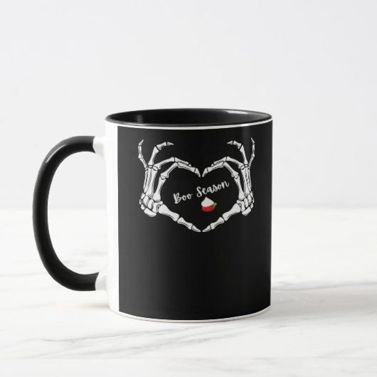 Skeleton Hand Heart Boo Season Classic Tasse (Links)
