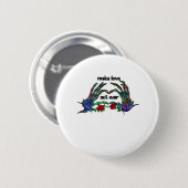 Skeleton Hand Heart Design Button (Vorne & Hinten)