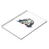 Skeleton Hand Heart Design Notizblock (Linke Seite)