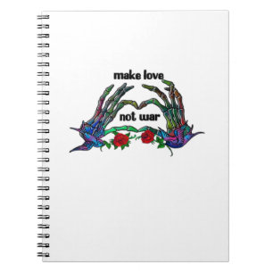 Skeleton Hand Heart Design Notizblock