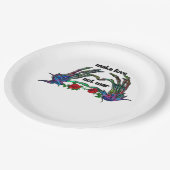 Skeleton Hand Heart Design Pappteller (Schrägansicht)