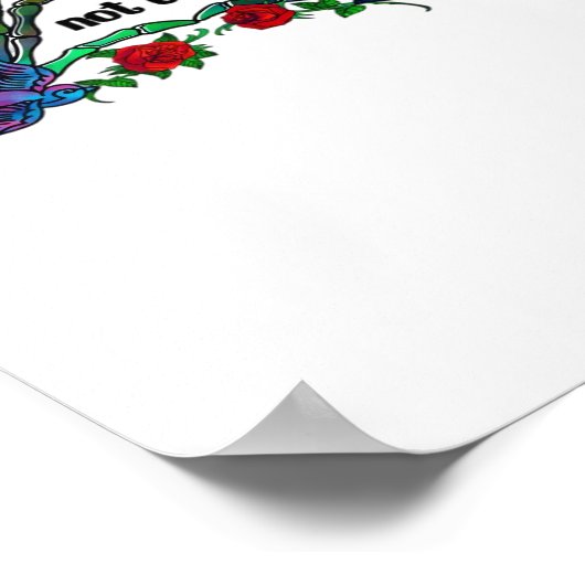 Skeleton Hand Heart Design Poster (Ecke)