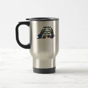 Skeleton Hand Heart Design Reisebecher