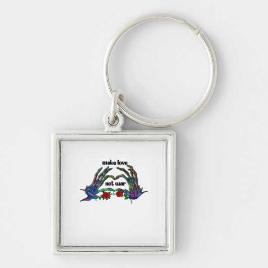 Skeleton Hand Heart Design Schlüsselanhänger (Vorne)