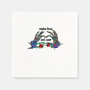 Skeleton Hand Heart Design Serviette