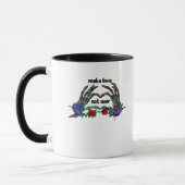 Skeleton Hand Heart Design Tasse (Links)