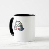 Skeleton Hand Heart Design Tasse (Vorderseite Links)