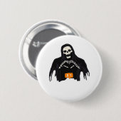 Skeleton Hand Heart Follower Classic Button (Vorne & Hinten)