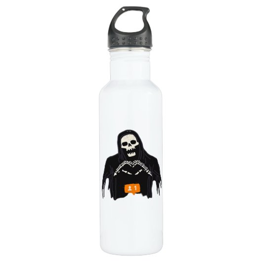 Skeleton Hand Heart Follower Classic Edelstahlflasche (Vorderseite)