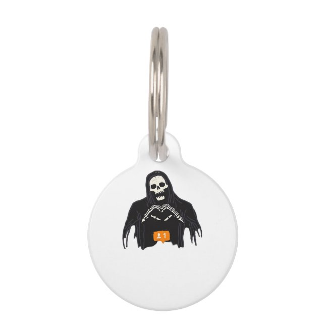 Skeleton Hand Heart Follower Classic Haustiermarke (Vorderseite)