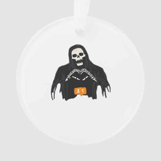 Skeleton Hand Heart Follower Classic Ornament (Vorderseite)