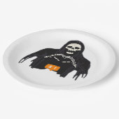 Skeleton Hand Heart Follower Classic Pappteller (Schrägansicht)