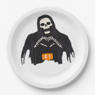 Skeleton Hand Heart Follower Classic Pappteller